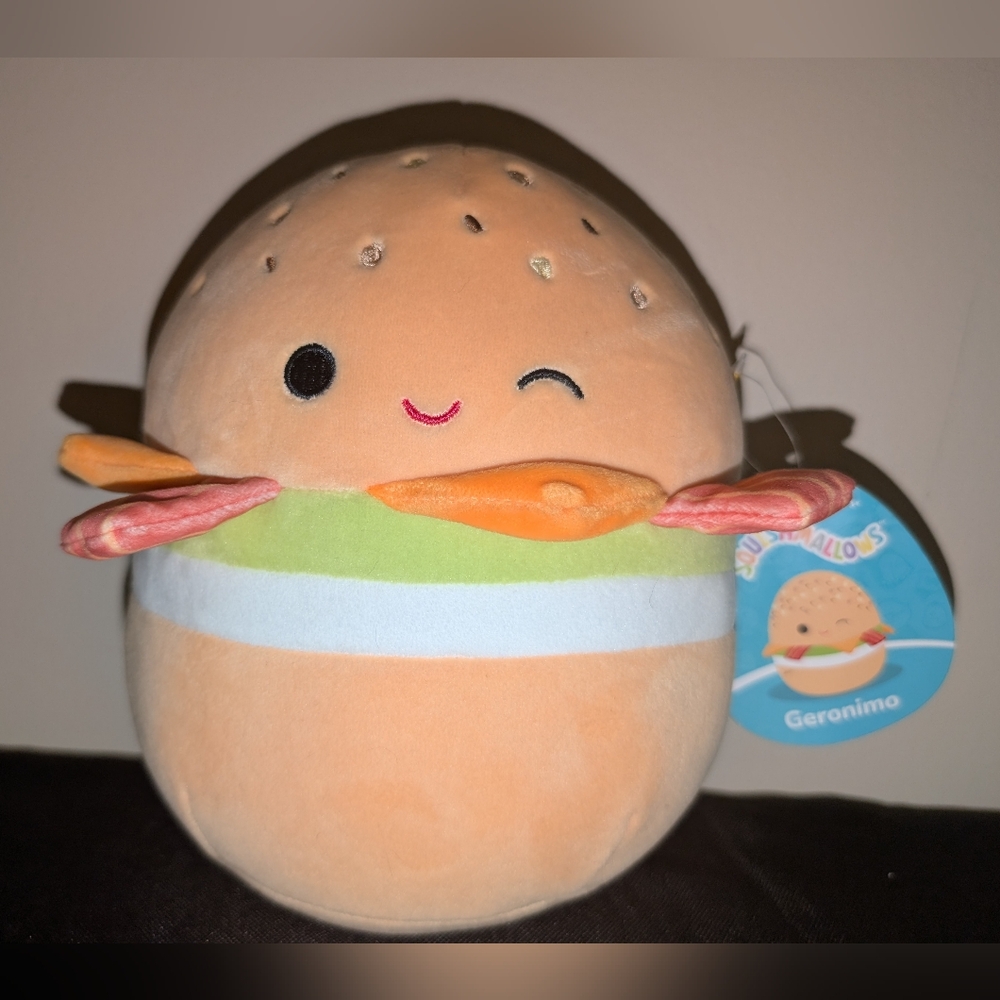 NWT Squishmallows Geronimo Breakfast Sandwich 8"